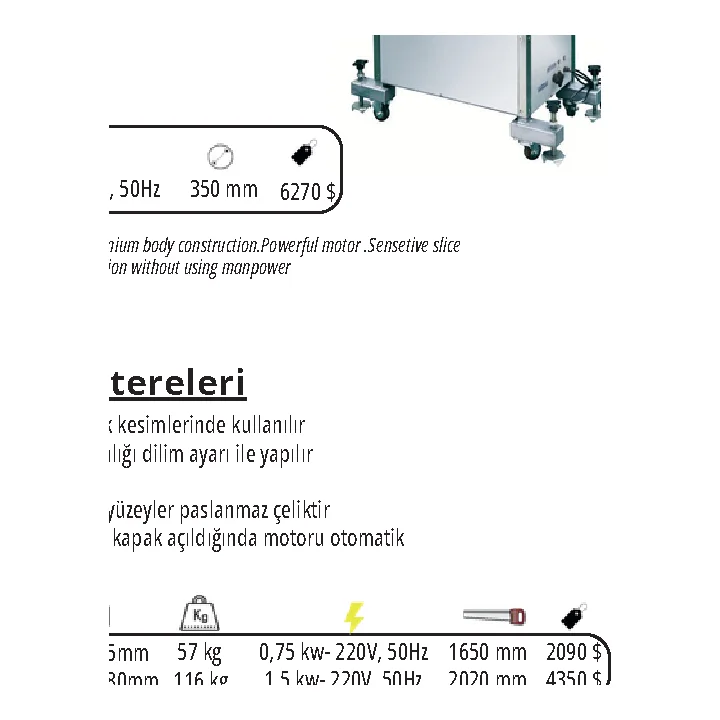 Et Kemik Testeresi 2020 mm
