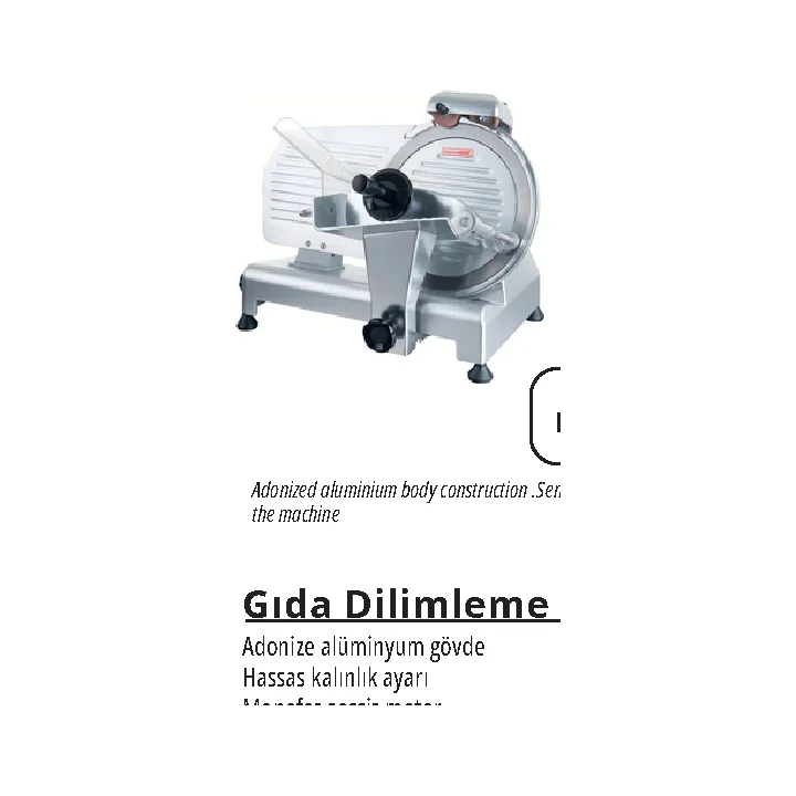 Gıda Dilimleme Makinesi 220 mm