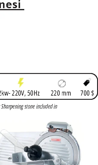 Gıda Dilimleme Makinesi 300 mm