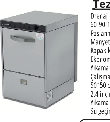 Tezgah Altı Bulaşık Makinesi